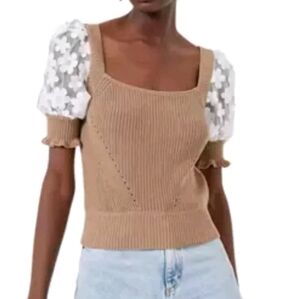 REVOLVE French Connection Size M Juliet Mozart Caballo Floral Sleeve Swe…